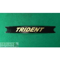 SIDE COVER PANEL DECAL, TRIDENT, BLACK GOLD, TRIUMPH, GENUINE, 60-4391, D4391
