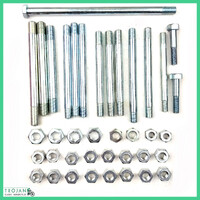 TRIUMPH ENGINE TO FRAME BOLT STUD NUT & WASHER SET, PRE-UNIT 500, 650, 1954-59, GENUINE