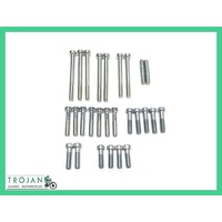 ENGINE COVER SCREW SET, TRIUMPH, UNIT 350, 500, 1957-68, GENUINE, 00-0081