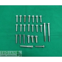 ENGINE COVER SCREW SET, TRIUMPH, 750, 1974-1978, GENUINE, 00-0084
