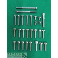 ENGINE COVER SCREW SET, TRIUMPH, 650, 1971-1973, GENUINE, 00-0085