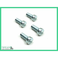 PETROL TANK BADGE SCREW SET (4), TRIUMPH, T160, BSA, LATE, GENUINE, 21-2064
