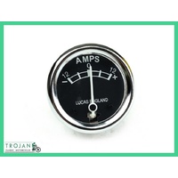 AMMETER, GENUINE LUCAS, BLACK FACE, 12-0-12, 1 1/2", 36403, Type 2AR, 99-1044