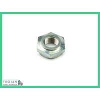 FRONT OR REAR WHEEL NUT, 9/16" x 20TPI, TRIUMPH, RIGID, GENUINE, 37-0005, W5