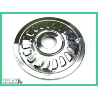HUB COVER, 8" TWIN LEADING SHOE HUB, LOUVERED, TRIUMPH, BSA, 37-2240