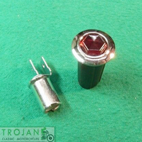 LUCAS WARNING LIGHT, RED JEWEL LENS, FOR TRIUMPH, BSA, NORTON, 38189, 99-1208 H