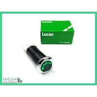 LUCAS WARNING LIGHT, GREEN JEWEL LENS, FOR TRIUMPH BSA NORTON, 38191, 99-1209 H