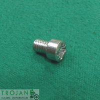 ROCKER BOX CAP RETAINER SCREW, 1/4" x 26TPI x 3/8", TRIUMPH, GENUINE, 57-1553, T1553