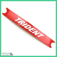 DECAL, SIDE PANEL, TRIDENT T150, RED SILVER, TRIUMPH, GENUINE, 60-4149