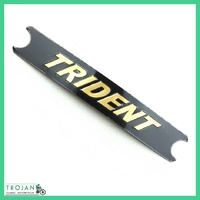 DECAL, SIDE PANEL, TRIDENT T160, BLACK GOLD, TRIUMPH, GENUINE, 60-4569