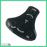 CONSOLE SWITCH PANEL DECAL, TRIUMPH, TR7, T140E, T140ES, T160, TRIDENT, 60-4622