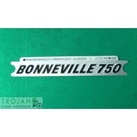 DECAL, SIDE PANEL, BONNEVILLE 750, BLACK SILVER, TRIUMPH, GENUINE, 60-7054