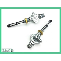PETROL TAPS, BAP, MAIN, RESERVE, 1/4 x 1/4, TRIUMPH, NORTON, 60-7266, 60-7267