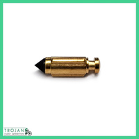 CARB FLOAT NEEDLE, VITON TIP, BRASS, FOR 900 SERIES AMAL CARB, ENGLAND, 622/197