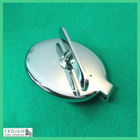 PETROL, OIL TANK CAP, 2 1/2", HINGED, 'WINGED', BSA, TRIUMPH, NORTON, 66-8351