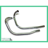 HEADER PIPES, TRIUMPH, T100, 1954 TO 1957 (PAIR), GENUINE, 70-3346/3349