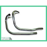 HEADER PIPES, TRIUMPH, 5T, 6T TO 1959, ALTERNATOR (PAIR), GENUINE, 70-3426/3350