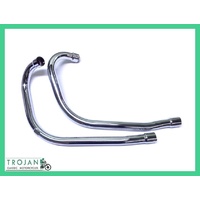 HEADER PIPES, TRIUMPH, T110, TR6, T120, 1958-59 (PAIR), GENUINE, 70-3628/3632