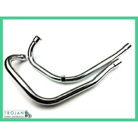 HEADER PIPES, TRIUMPH, T110, TR6, T120, 1960-62 (PAIR), GENUINE, 70-3632/4133