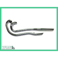 HEADER PIPES, TRIUMPH, 650 TR6C, 1966-70, HIGH LEFT, SLASH CUT (PAIR), 70-6370/2