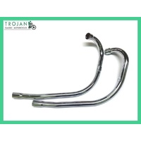 HEADER PIPES, TRIUMPH, T90, T100, 1968 (PAIR), GENUINE, 70-7637/8