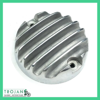 FINNED ALLOY COVER, POINTS, TRIUMPH 500, 650, 750 UNIT TWINS, GENUINE, 70-8737 A