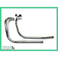 EXHAUST HEADER PIPES, TRIUMPH, TR6 T120 1969-70, BALANCED (PAIR) 70-9363 70-9364