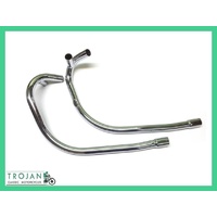 HEADER PIPES, TRIUMPH, T100R, 1972-73, BALANCED (PAIR), GENUINE, 71-2628/9