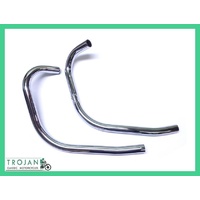 HEADER EXHAUST PIPES, TRIUMPH, TR7, T140 73-79, UNBALANCED (PAIR), GENUINE, 71-3755/8 UN