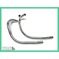 HEADER PIPES, TRIUMPH, T100R, 1974, BALANCED (PAIR), GENUINE, 71-3803/7