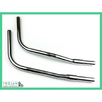 HEADER PIPES FOR TRIUMPH, T150 TRIPLES, 1973 ON (PAIR) GENUINE, 71-3812 71-3815
