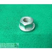 SHOULDERED NUT, REAR ENGINE PLATE, TRIUMPH UNF THREAD, 1967-70, GENUINE, 82-7389