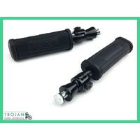 FOOTREST ASSEMBLY, PILLION, (WITH RUBBERS) TRIUMPH, TO 1970, (PAIR) GENUINE, 82-9369