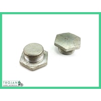 TOP NUT, FORK STANCHION (PAIR) TRIUMPH, 1964-1967, GENUINE NOS, 97-1659
