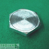TOP FORK TUBE STANCHION NUT, TRIUMPH, TR7, T140, T150, T160, GENUINE, 97-4395