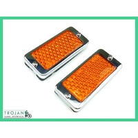 REFLECTOR, OIL COOLER, TRIUMPH, BSA, TRIPLES (PAIR) LUCAS TYPE, 99-1119, 57160