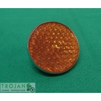 REFLECTOR, AMBER, 2", FITS TRIUMPH, BSA, NORTON, LUCAS TYPE, 99-1161, 57183