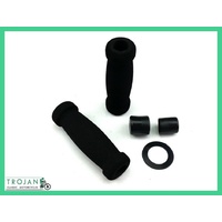 HAND GRIPS, 7/8" HANDLE BAR, FOAM, FULL SIZE (PAIR) CAFE RACER, VINTAGE, BOBBER