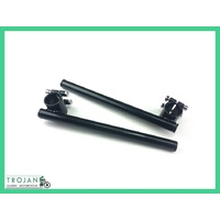 35MM CLIP-ON HANDLEBARS, 7/8", BLACK, CAFE RACER, CUSTOM, NORTON, BSA, TRIUMPH
