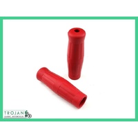 HAND GRIPS, 1" HANDLE BAR, COKE BOTTLE, RED (PAIR) CUSTOM, CHOPPER, BOBBER