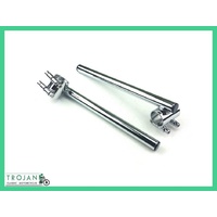33MM CLIP-ON HANDLEBARS, 7/8", CHROME, CAFE RACER, CUSTOM, NORTON, BSA, TRIUMPH