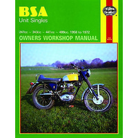 MANUAL, HAYNES, BSA, SINGLES, UNIT, 250/350/440/500, '58-72, BKM0008
