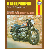 MANUAL, HAYNES, TRIUMPH BSA, TRIDENT ROCKET 3. '69-75, BKM0017