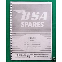 PARTS BOOK, BSA, C MODELS SINGLES 250cc 1949-53, BKP0004
