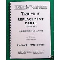 PARTS BOOK, TRIUMPH, 1968, 650 T120, TR6, BKP0007