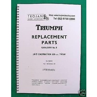 PARTS BOOK, TRIUMPH, 1970, T120, TR6, BKP0010