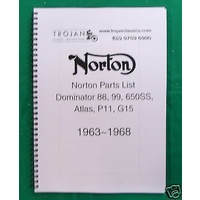 PARTS BOOK, NORTON, DOMINATOR, ATLAS 1963-68, BKP0013
