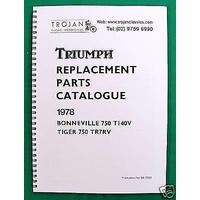 PARTS BOOK, TRIUMPH, 1978, T140V, TR7RV, BKP0016