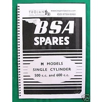 PARTS BOOK, BSA, M MODELS SINGLES 500, 600 cc, BKP0022