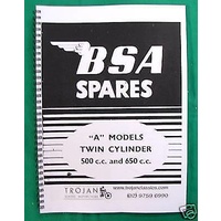 PARTS BOOK, BSA, A MODELS 500, 650 cc. 1954-57, BKP0026